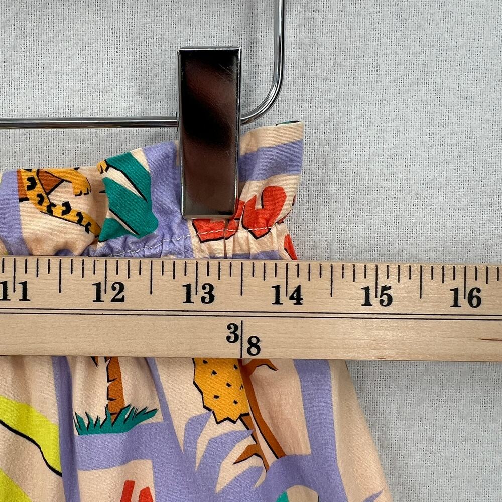 FARM RIO ANTHROPOLOGIE Patch Print Short Womens Medium Purple Peach Pull On - Picture 14 of 16